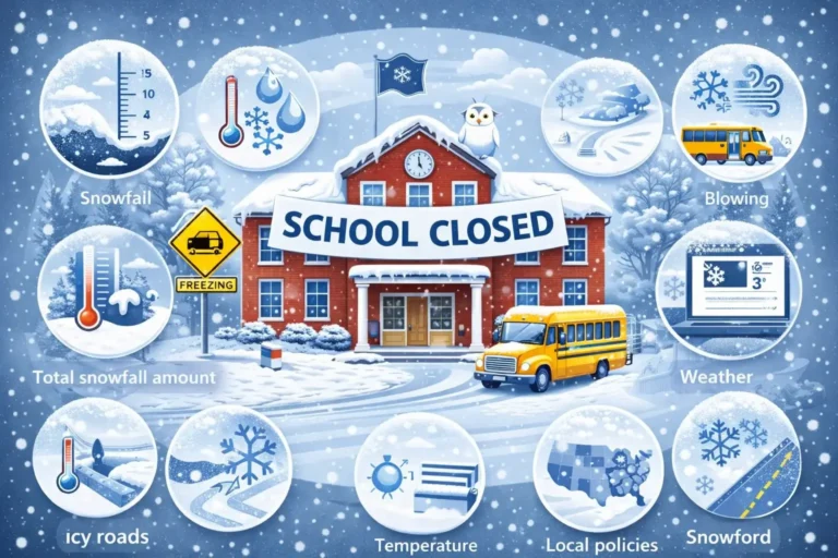 Factors That Make Schools Close for Snow