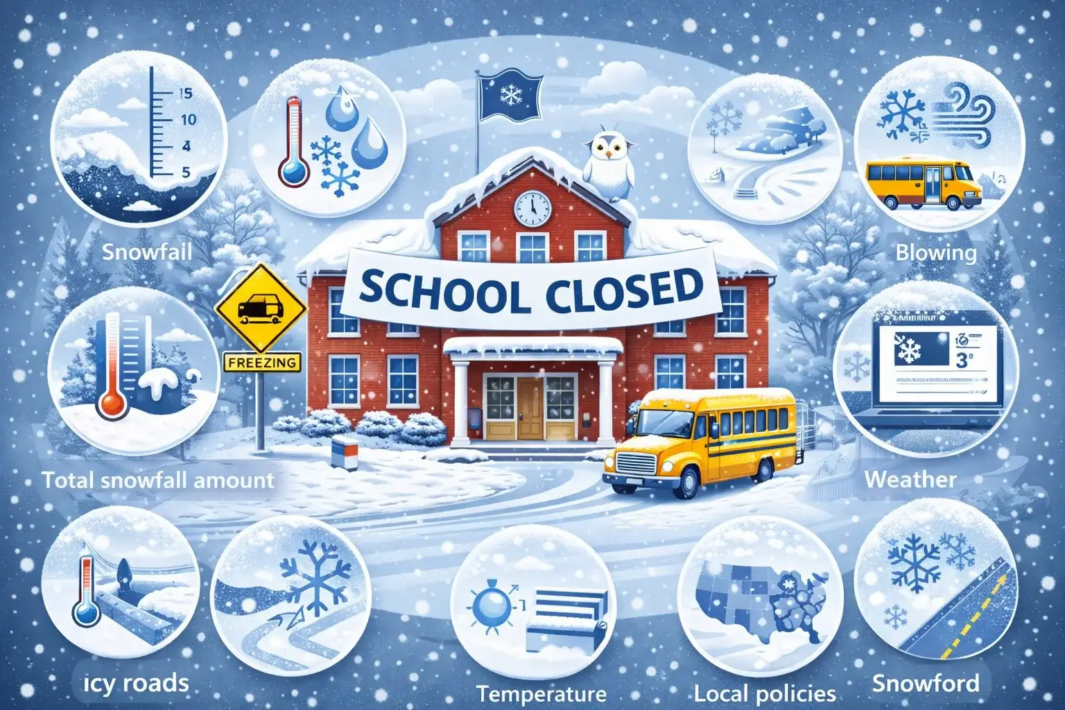 Factors That Make Schools Close for Snow