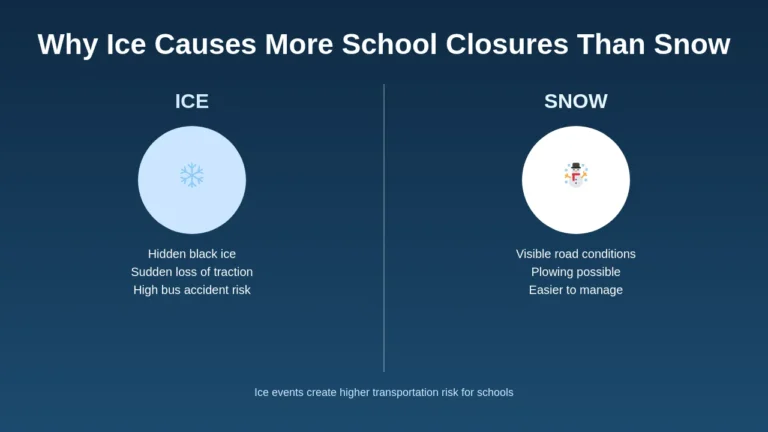 Why Ice Causes More School Closures Than Snow