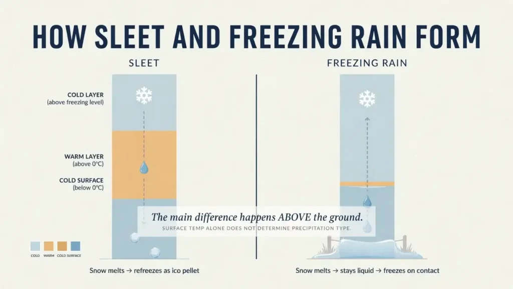 How Sleet and Freezing Rain Form