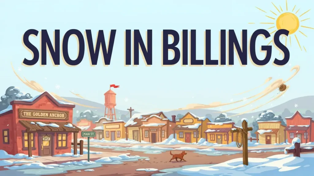 Snow in Montana: When It Falls, How Much & Where (2026) 5 Light snow melting in Billings Montana under warm Chinook winds