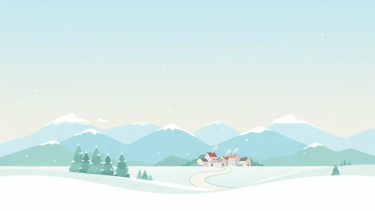 Snow in Montana covering the Rocky Mountains and a small valley town in winter